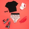 Lolli Swim X Hello Kitty Kitty Cake Bottom: Black Characters