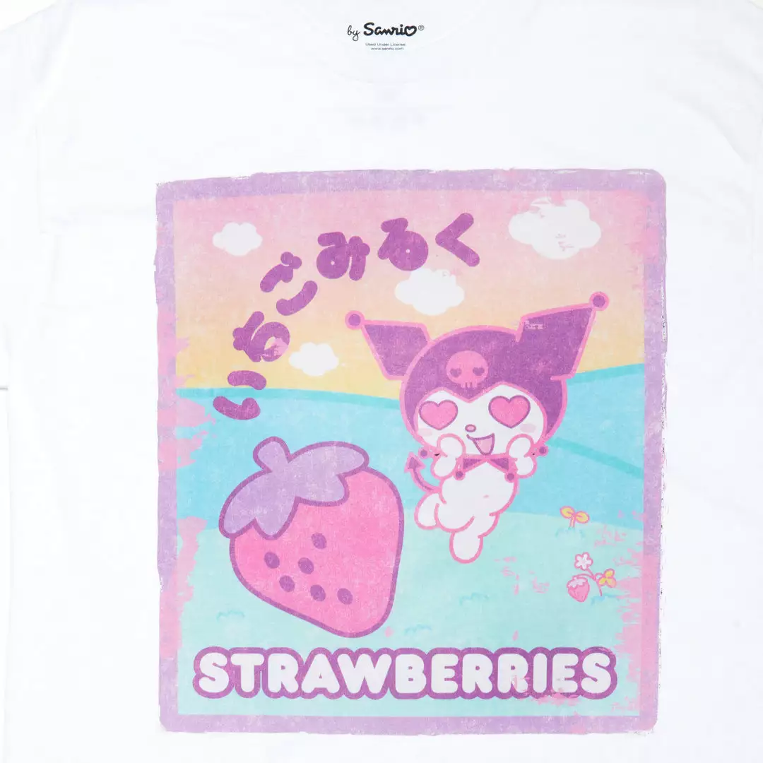 Printful Kuromi Strawberry Milk Tee 4 Printful Kuromi Strawberry Milk Tee