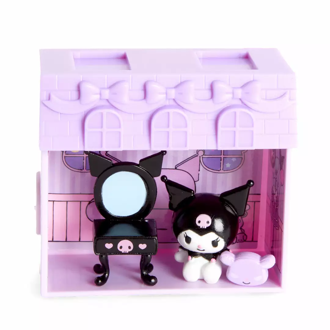 Japan Original Kuromi Mini House Figurine Characters 3 Japan Original Kuromi Mini House Figurine Characters
