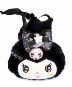 Japan Original New Kuromi Black Bow Drawstring Bag (Romiare Series)