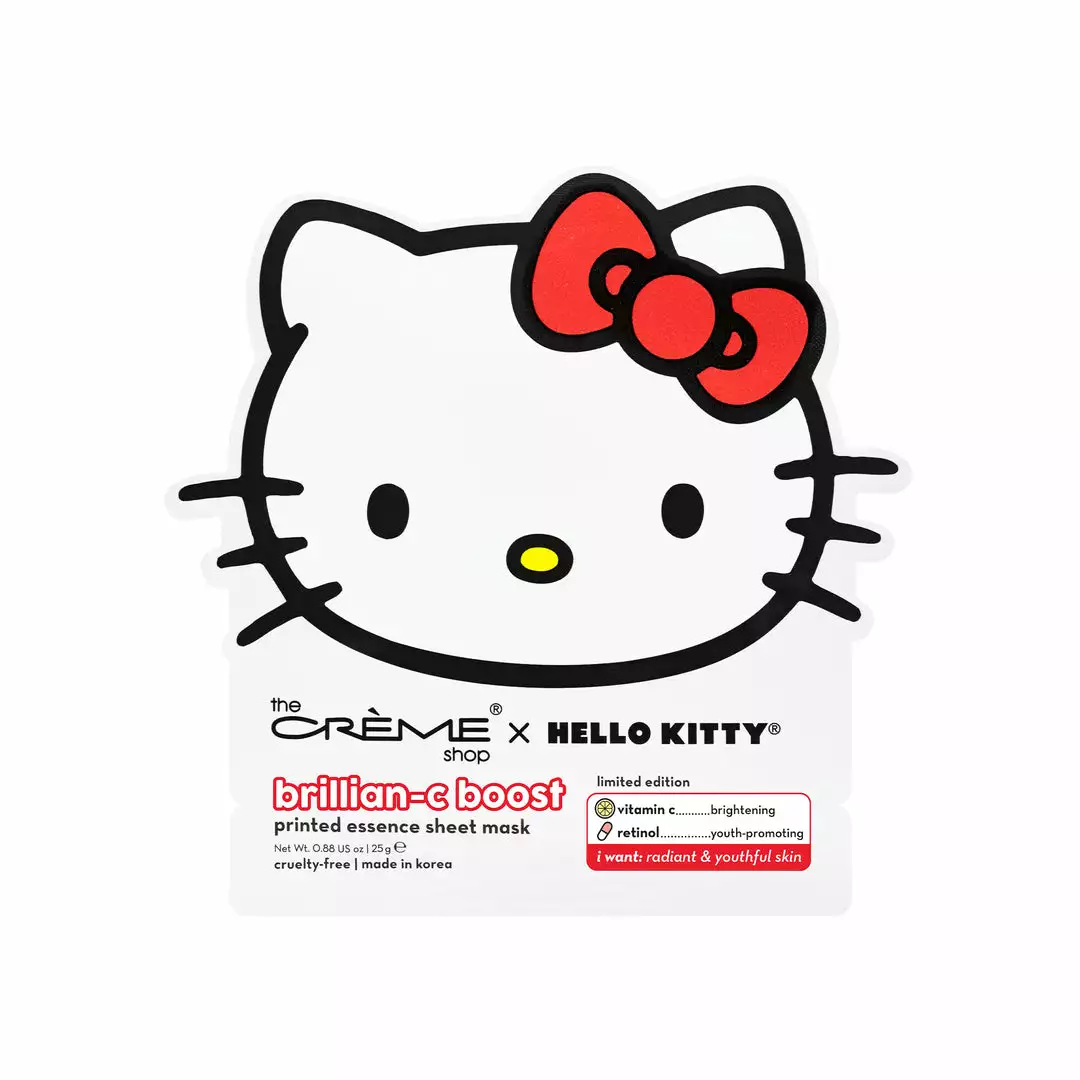 Characters Hello Kitty X The Crème Shop Brillian-C Boost Sheet Mask 3 Characters Hello Kitty X The Crème Shop Brillian-C Boost Sheet Mask