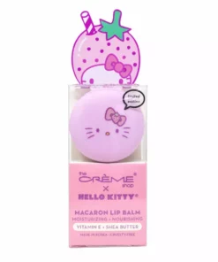 Hello Kitty X The Crème Shop Macaron Lip Balm (Strawberry Rose Latte) Characters