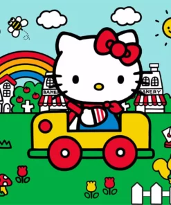 Cra-Z-Art Hello Kitty Driving Around Town 100-Piece Puzzle Characters