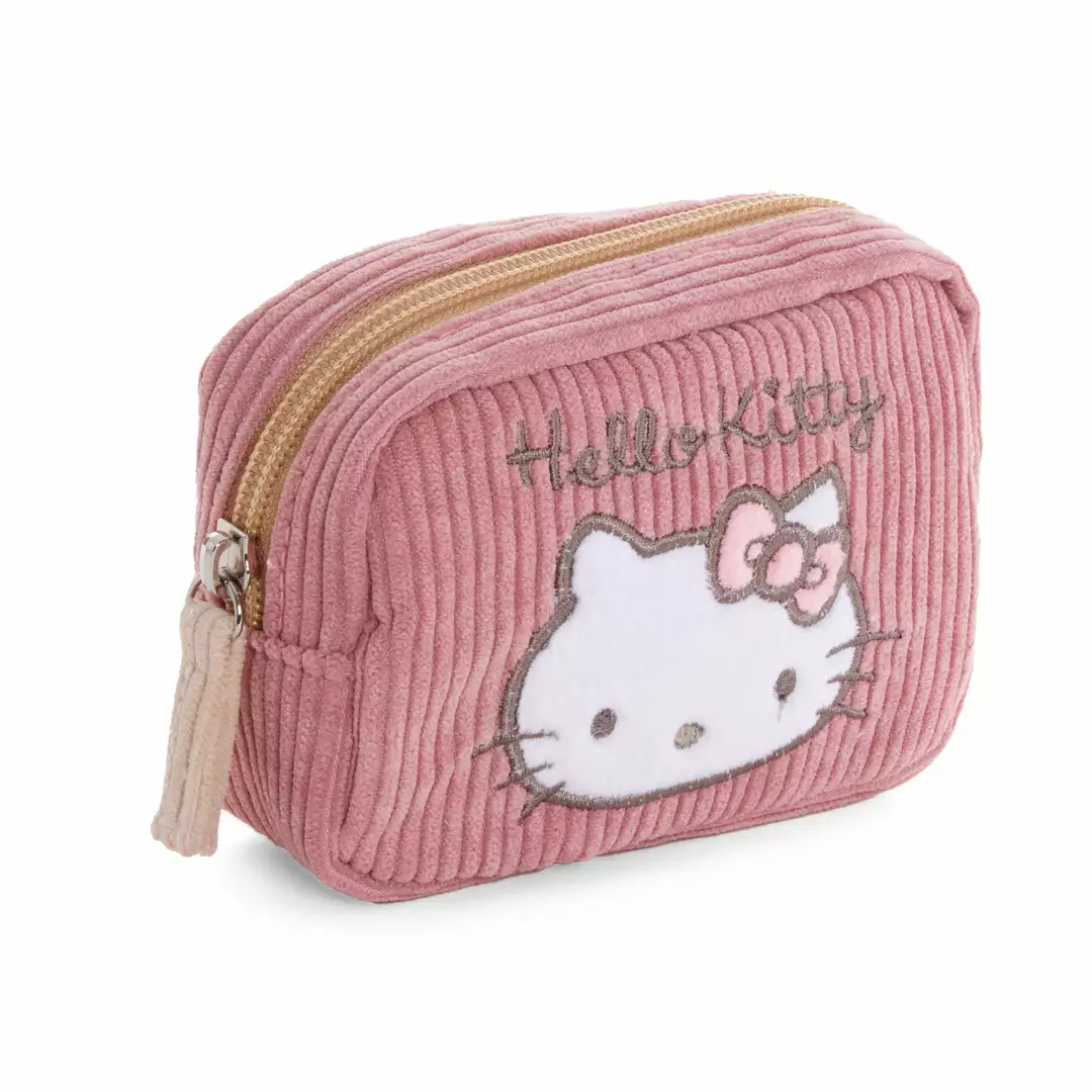 Sanrio Original Hello Kitty Square Pouch (Corduroy Series) Bags+ 4 Sanrio Original Hello Kitty Square Pouch (Corduroy Series) Bags+