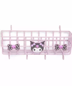 Japan Original Kuromi OSHI Grid System Storage Basket Home