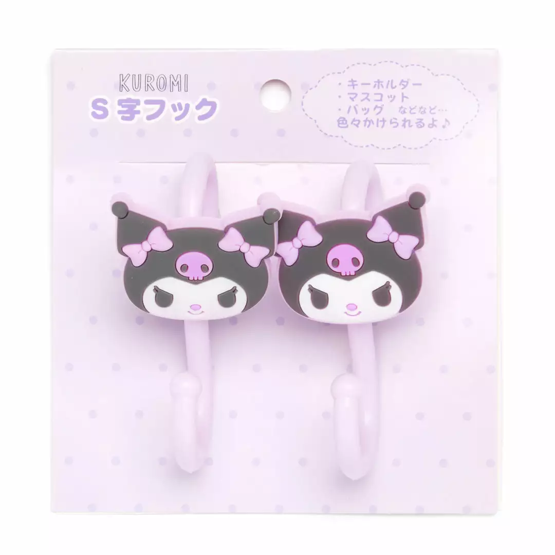 Japan Original Kuromi OSHI Grid System S-Hook (Set Of 2) Characters 3 Japan Original Kuromi OSHI Grid System S-Hook (Set Of 2) Characters