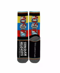 BIOWORLD Characters Hello Kitty X Gundam Crew Socks