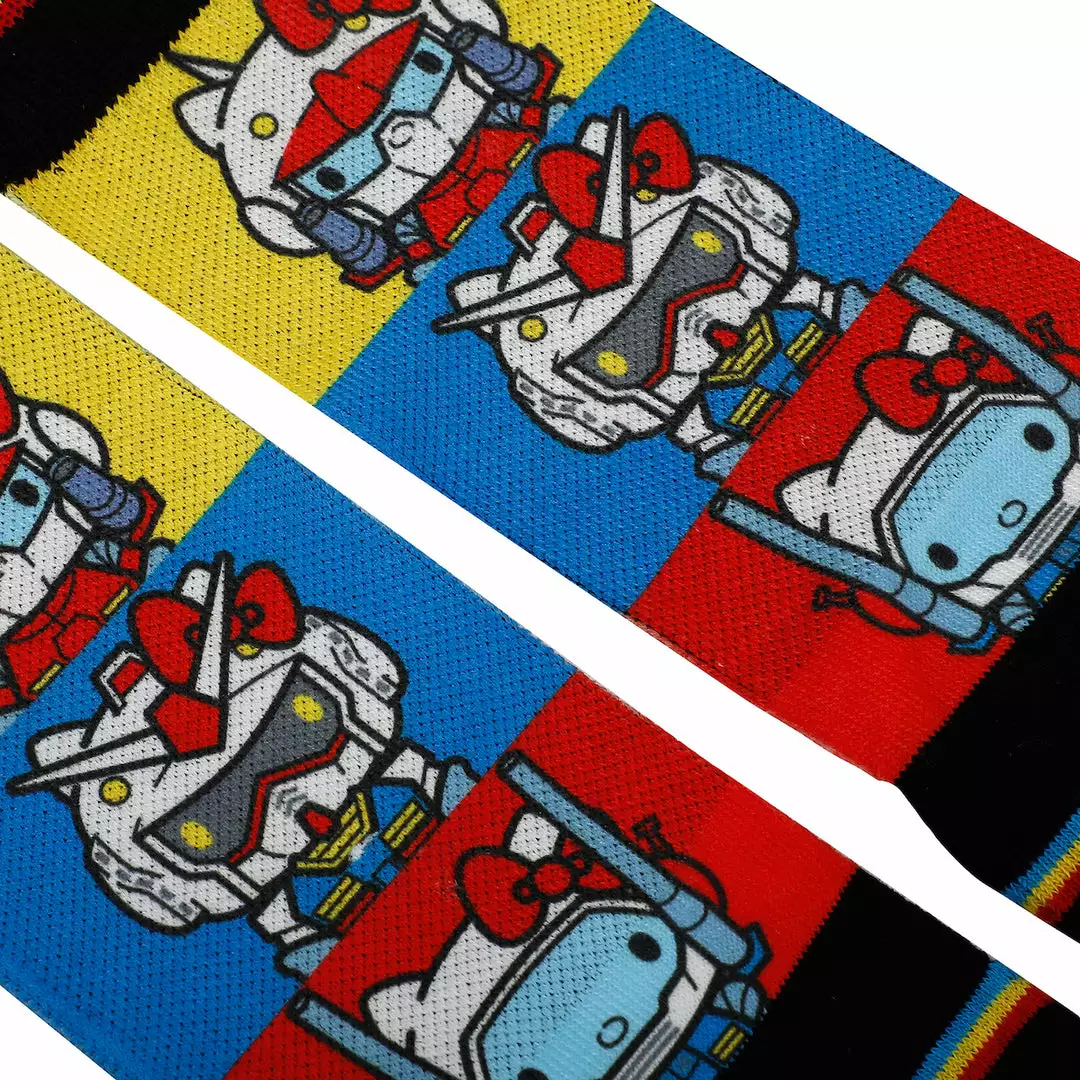 BIOWORLD Characters Hello Kitty X Gundam Crew Socks 4 BIOWORLD Characters Hello Kitty X Gundam Crew Socks