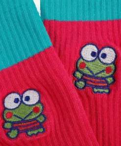 BIOWORLD Keroppi X Dumbgood Embroidered Socks