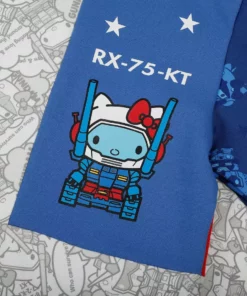 BIOWORLD Hello Kitty X Gundam Colorblock Hoodie 14 BIOWORLD Hello Kitty X Gundam Colorblock Hoodie