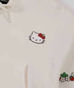 BIOWORLD Characters Hello Kitty X Dumbgood Strawberry Crop Hoodie