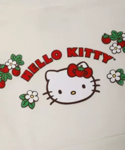 BIOWORLD Characters Hello Kitty X Dumbgood Strawberry Crop Hoodie