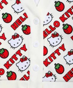 BIOWORLD Characters Hello Kitty X Dumbgood Strawberry Cardigan