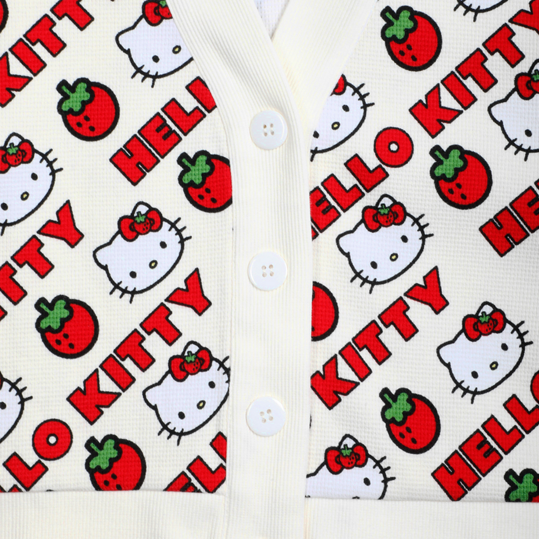 BIOWORLD Characters Hello Kitty X Dumbgood Strawberry Cardigan 4 BIOWORLD Characters Hello Kitty X Dumbgood Strawberry Cardigan