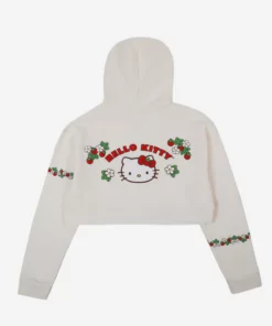 BIOWORLD Characters Hello Kitty X Dumbgood Strawberry Crop Hoodie