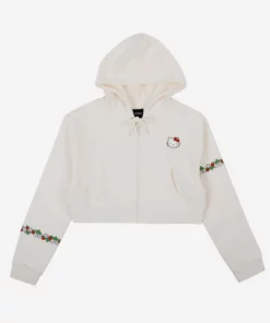 BIOWORLD Characters Hello Kitty X Dumbgood Strawberry Crop Hoodie