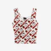 BIOWORLD Hello Kitty X Dumbgood Strawberry Crop Tank