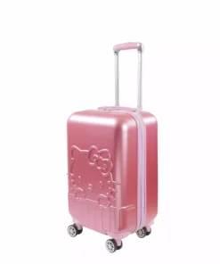 Concept 1 Hello Kitty 21" Hardshell Carry-on Luggage In Pink Characters