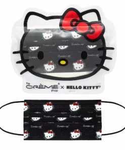 Characters Hello Kitty X The Crème Shop 3-Ply Disposable Face Mask (Classic Black, Pack Of 14)