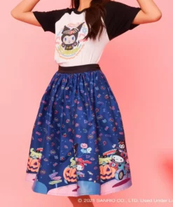 Hello Kitty X Unique Vintage Halloween Joyride Skirt Characters