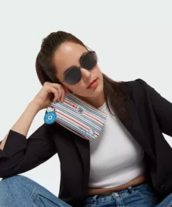 Kipling Retail, LLC Hello Kitty X Kipling Classic Stripes Zipper Pouch