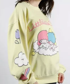 BIOWORLD LittleTwinStars X Dumbgood Crewneck Sweatshirt