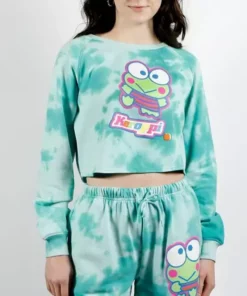 BIOWORLD Keroppi X Dumbgood Cropped Sweatshirt