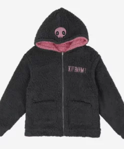 BIOWORLD Kuromi & My Melody X Dumbgood Reversible Sherpa Zip Hoodie