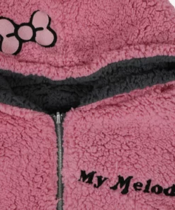 BIOWORLD Kuromi & My Melody X Dumbgood Reversible Sherpa Zip Hoodie