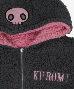 BIOWORLD Kuromi & My Melody X Dumbgood Reversible Sherpa Zip Hoodie