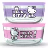 Instant Brands Hello Kitty X Pyrex Glass Storage Containers (Set Of 2) 1 Instant Brands Hello Kitty X Pyrex Glass Storage Containers (Set Of 2)