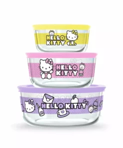 Instant Brands Characters Hello Kitty X Pyrex Glass Storage Containers (Set Of 3)