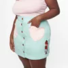 Hello Kitty X Unique Vintage Plus Size Apple Button Mini Skirt 2 Hello Kitty X Unique Vintage Plus Size Apple Button Mini Skirt