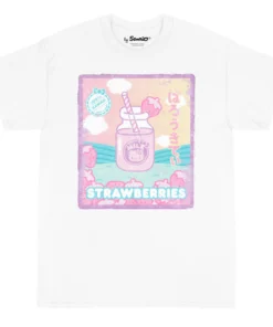 Printful Hello Kitty Strawberry Milk Bottle Tee