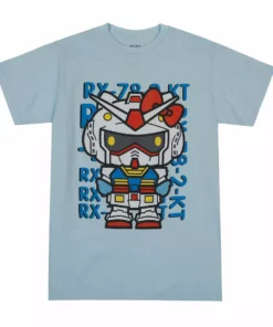 BIOWORLD Hello Kitty X Gundam RX-78-2-KT Tee Characters