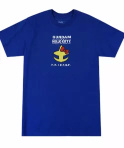 BIOWORLD Hello Kitty X Gundam E.F.S.F. Logo Tee