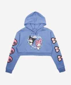 BIOWORLD Characters My Melody & Kuromi X Dumbgood Crop Hoodie