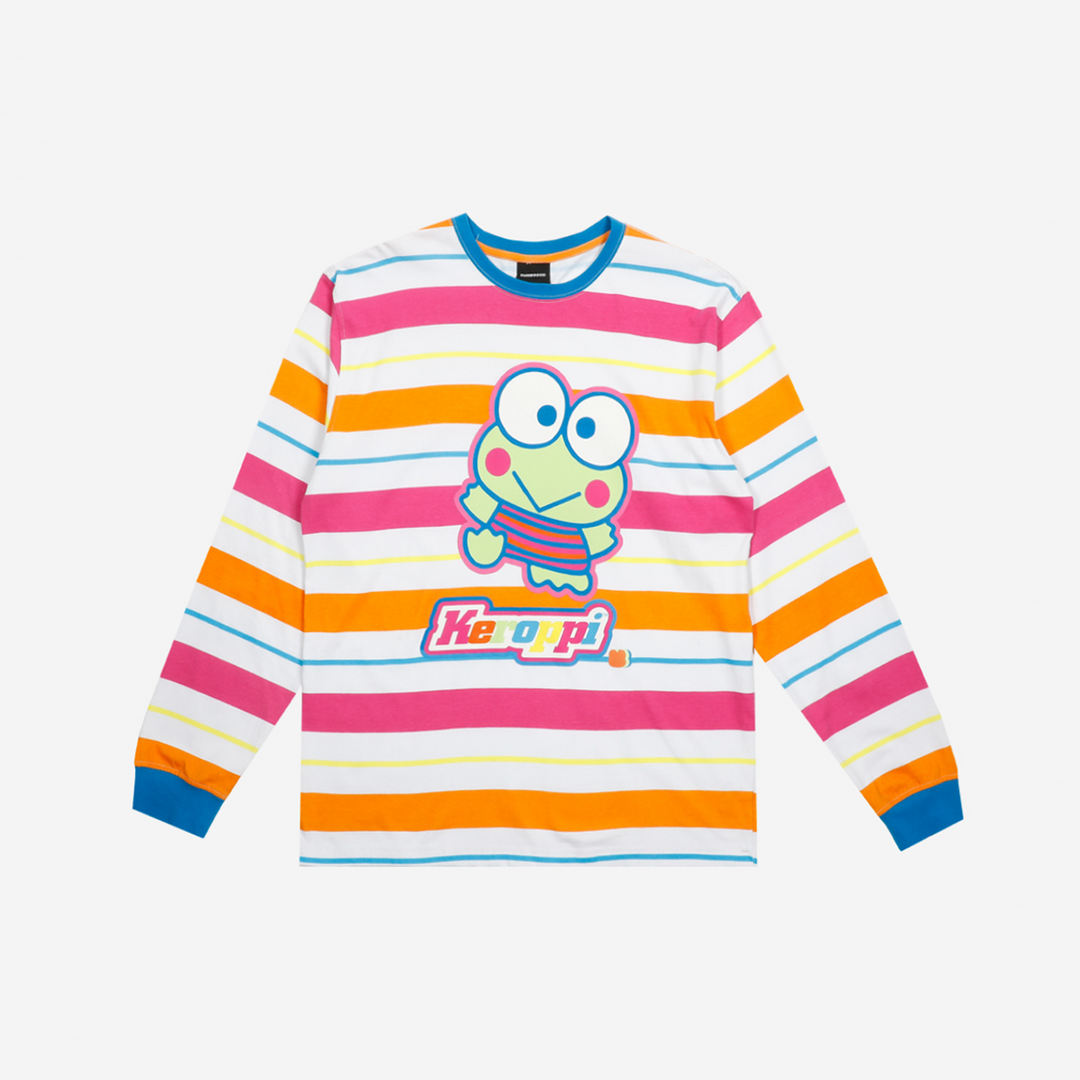 BIOWORLD Characters Keroppi X Dumbgood Striped Long Sleeve 3 BIOWORLD Characters Keroppi X Dumbgood Striped Long Sleeve