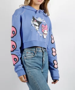 BIOWORLD Characters My Melody & Kuromi X Dumbgood Crop Hoodie