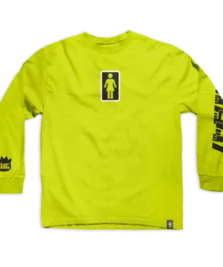 Girl Skateboards Badtz-maru X GIRL Tokyo Speed Long Sleeve (Acid Green) Characters