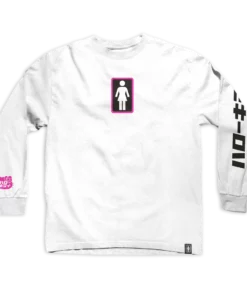 Girl Skateboards Hello Kitty X GIRL Tokyo Speed Long Sleeve (White)