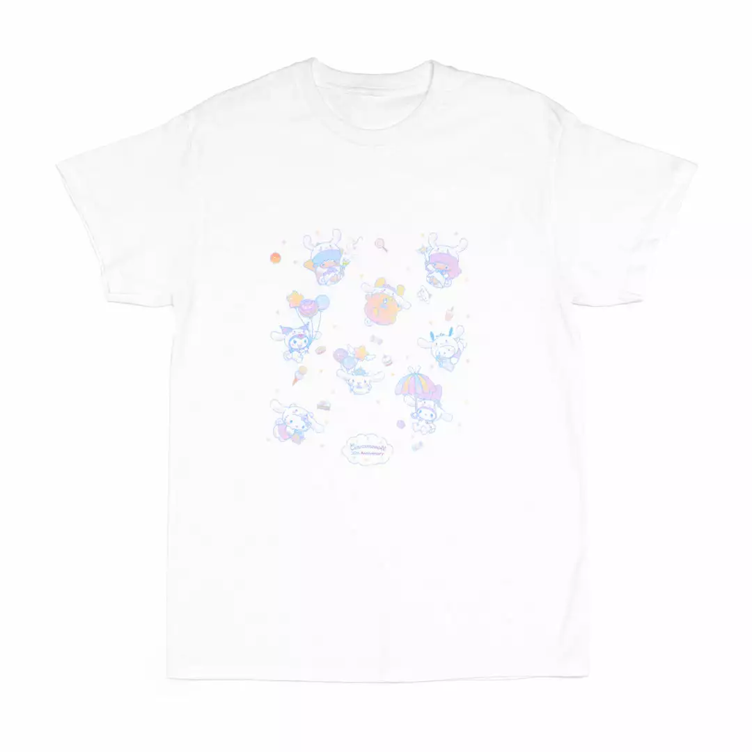 Printful Cinnamoroll 20th Anniversary T-Shirt Characters 3 Printful Cinnamoroll 20th Anniversary T-Shirt Characters
