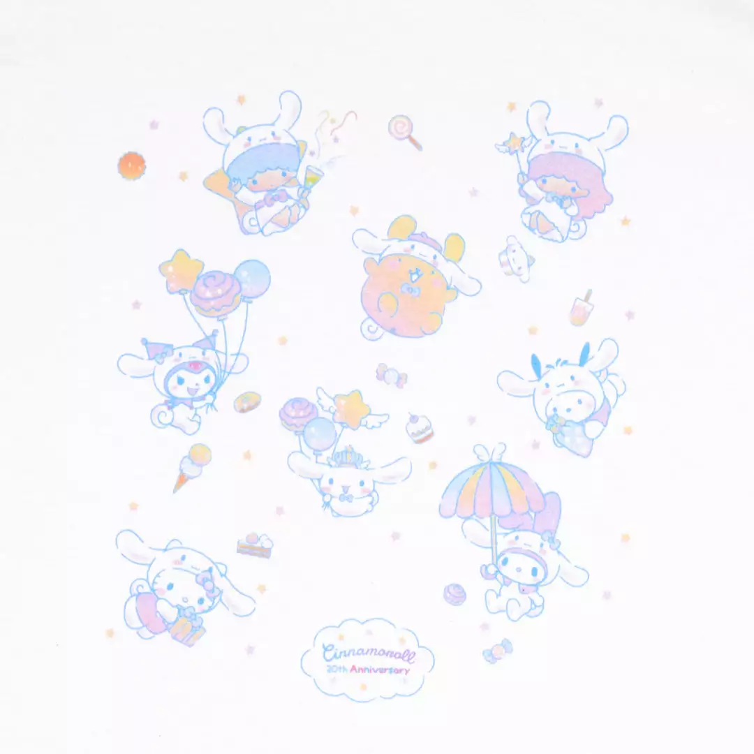 Printful Cinnamoroll 20th Anniversary T-Shirt Characters 4 Printful Cinnamoroll 20th Anniversary T-Shirt Characters