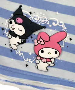 BIOWORLD Characters Kuromi & My Melody X Dumbgood Striped Shorts