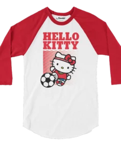 Printful Characters Hello Kitty Soccer Raglan