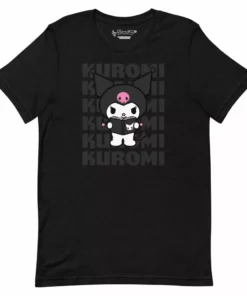 Printful Characters Kuromi Watashi Wa T-Shirt Black