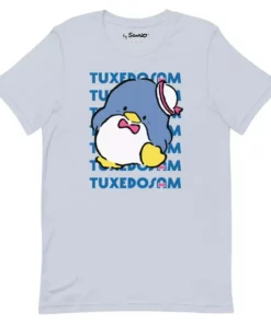Printful Tuxedosam Watashi Wa T-Shirt Light Blue