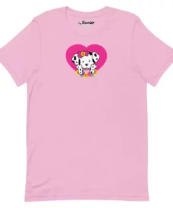Printful Spottie Dottie Pink Heart T-Shirt Characters