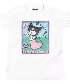 Printful Youth Kuromi Strawberry Picking Strawberries Farm T-Shirt Characters